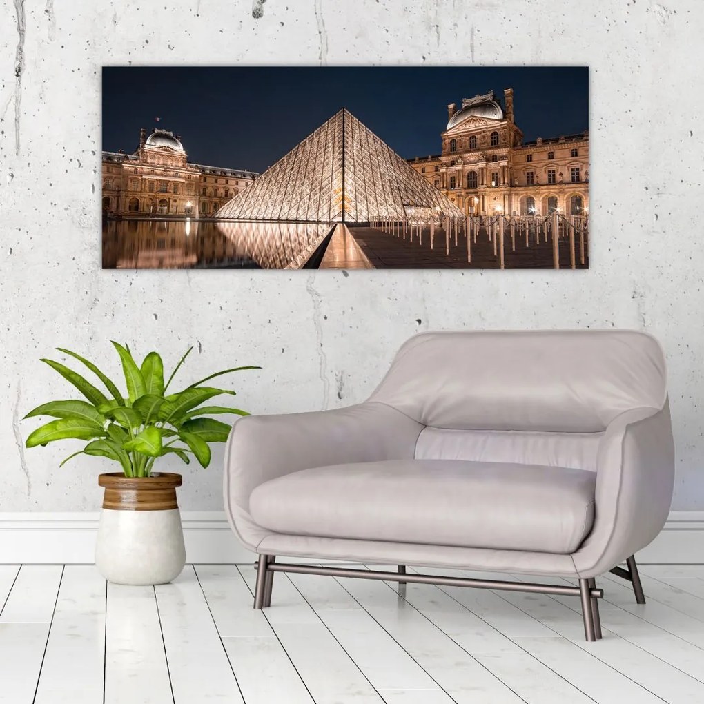 Tablou - Louvre noaptea (120x50 cm)