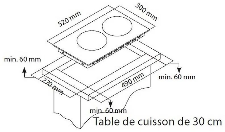 Plita vitroceramica incorporabila Hotpoint-Ariston HRD 5030 B, 2900W, 2 zone, 9 trepte, Electricа, Negru