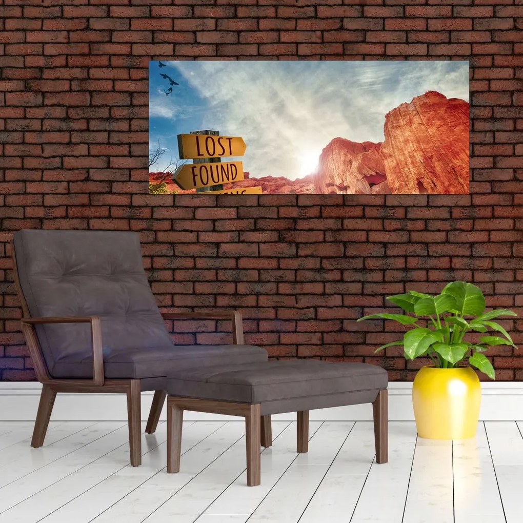 Tablou unui indicator cu inscripție (120x50 cm)