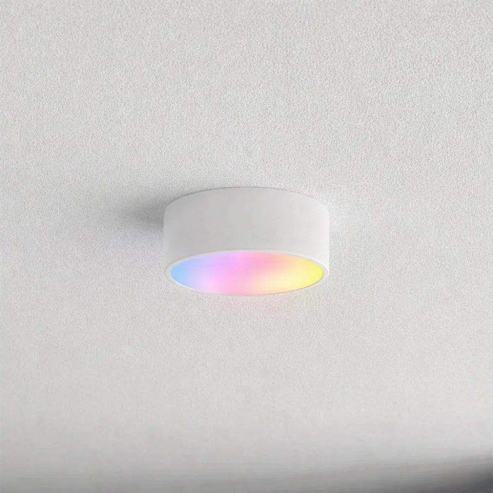 Brilagi CLARE – corp de iluminat LED RGBW dimabil pentru baie, montaj pe tavan, 1xE27/9W/230V, IP54, Wi‑Fi, alb