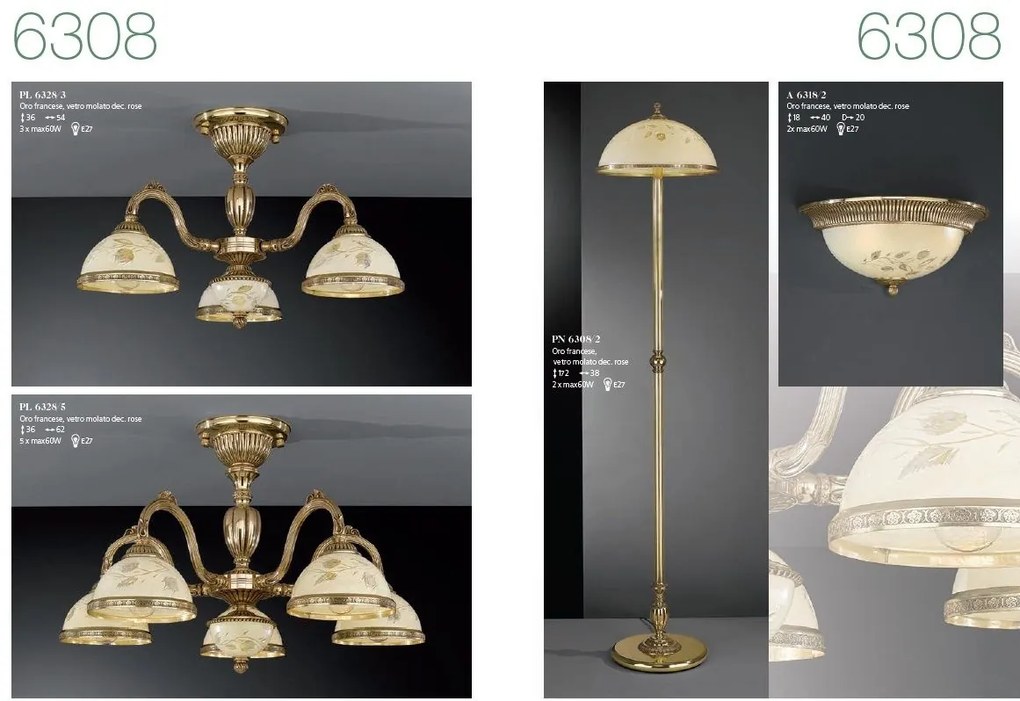 Plafoniera clasica realizata manual 6308 D-50cm