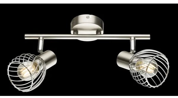 Spot TEXAS 2xE14/40W/230V crom mat Globo 54809-2