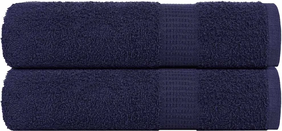 vidaXL Prosoape de mâini, FROGN, 2 buc., albastru marin, 50x100 cm, 360 g/m²