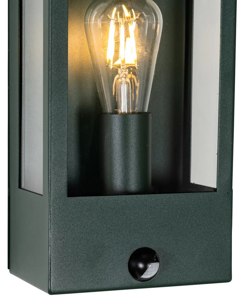 Lampă de perete exterioară verde închis cu senzor de mișcare IP44 - Rotterdam