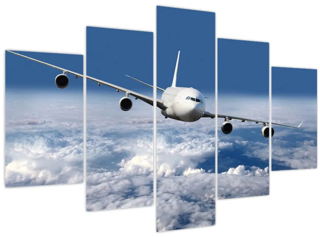 Tablou - Avion în nori (150x105 cm)