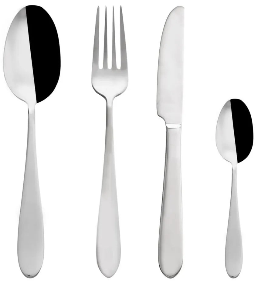 Tacâmuri argintii din oțel inoxidabil 24 buc. Mirror – Orion