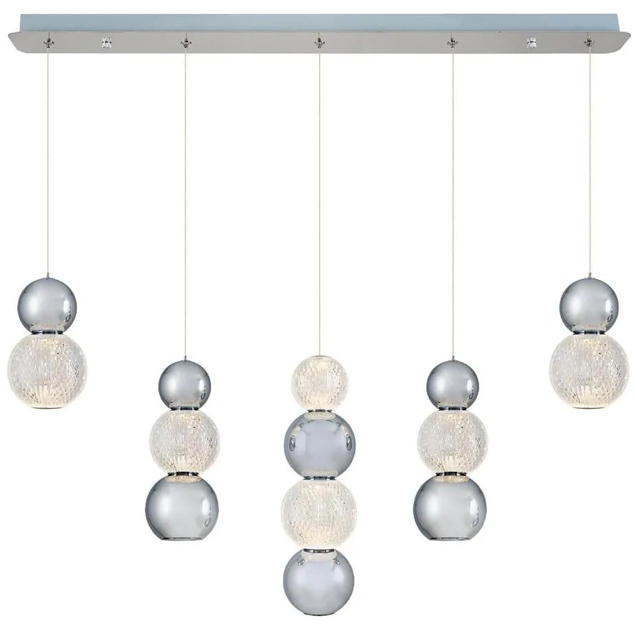 Lustră LED pe cablu CREMONA LED/27W/230V 3000K crom mat