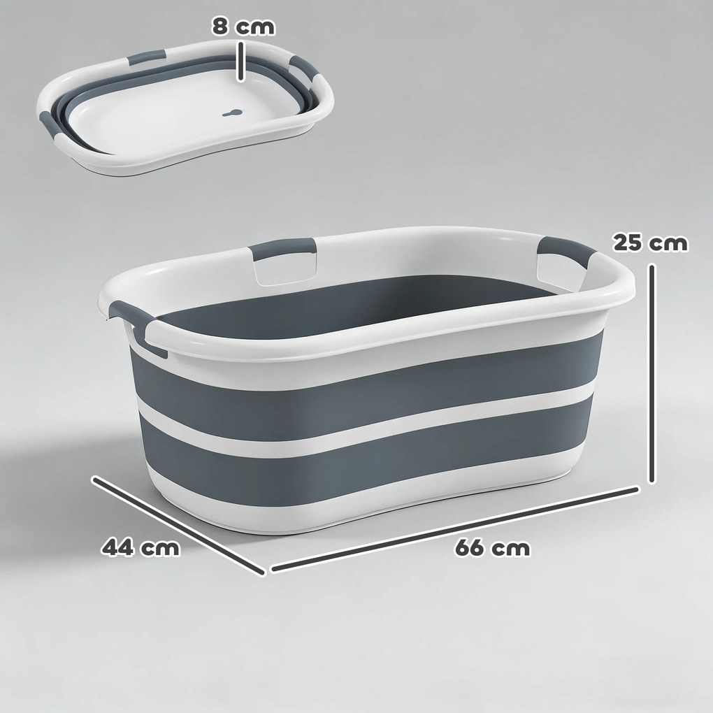 PawHut Cadă de baie pentru câini, cadă pliabilă portabilă cu orificiu de scurgere, pentru câini mici și pui, gri | Aosom Romania