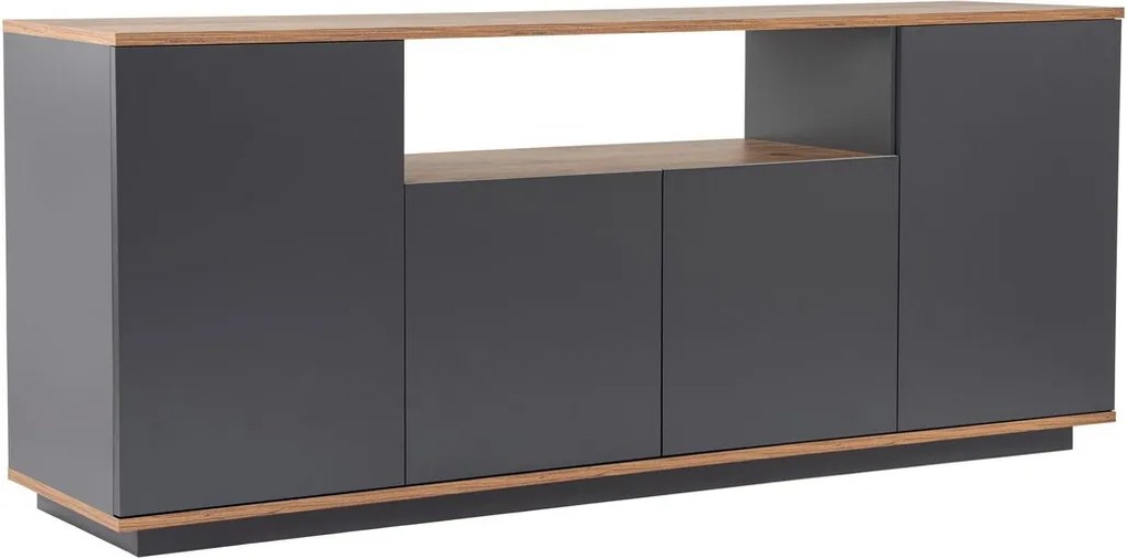 Consola, Hanah Home, Arista, 180x75x44.5 cm, Antracit / Pin Atlantic