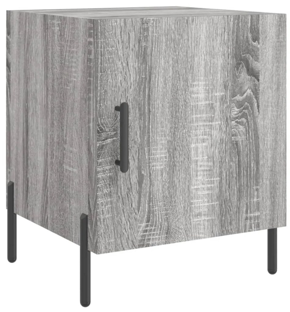 vidaXL Noptieră, gri sonoma, 40x40x50 cm, lemn compozit