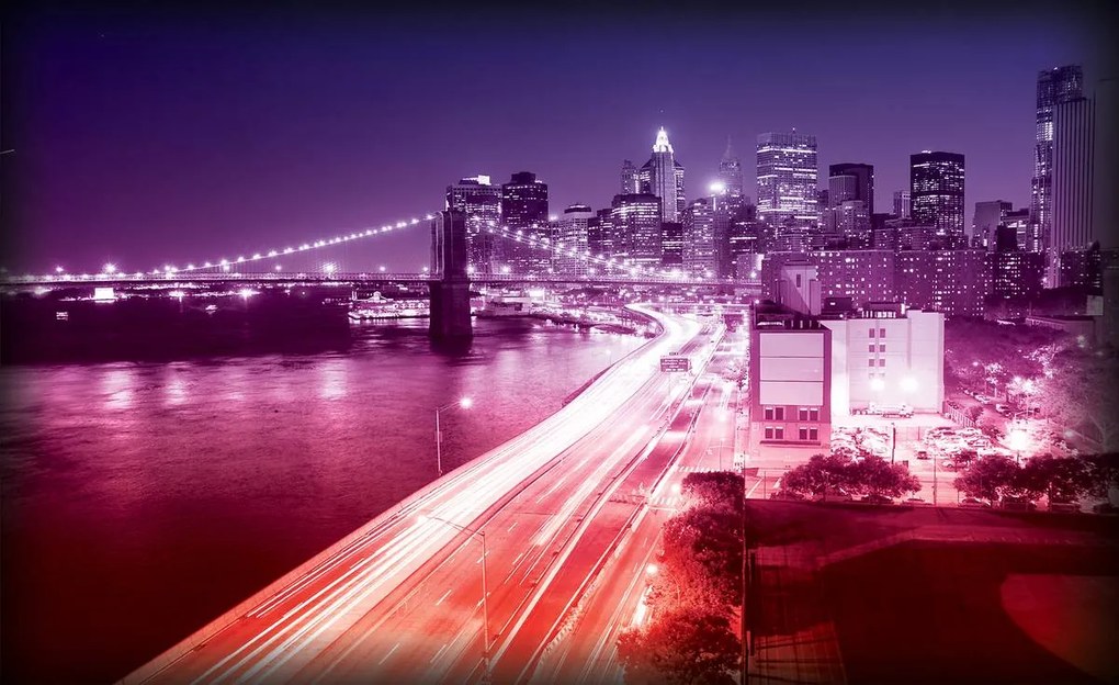 Fototapet - New York Brooklyn Bridge City (254x184 cm)