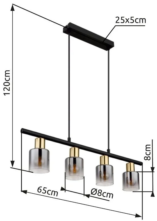 Lustra suspendata stil modern HOLLSY 4L