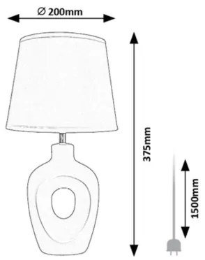 Rabalux 74079 - Lampă de masă MADELOR 1xE14/25W/230V bej