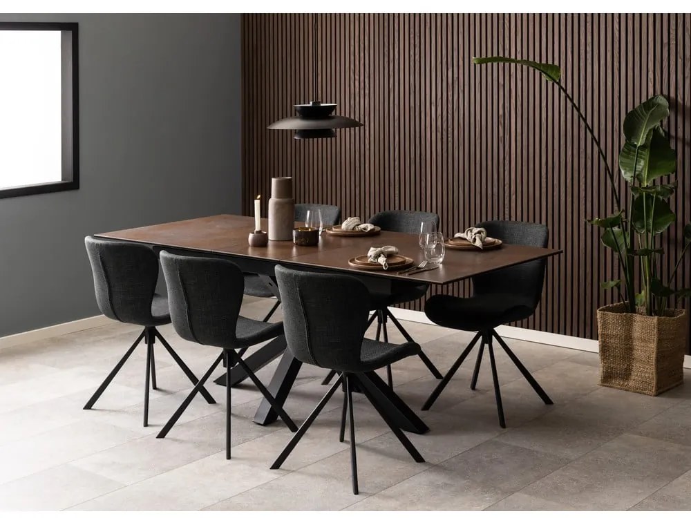 Scaune de dining gri-închis 2 buc. Batilda – Actona