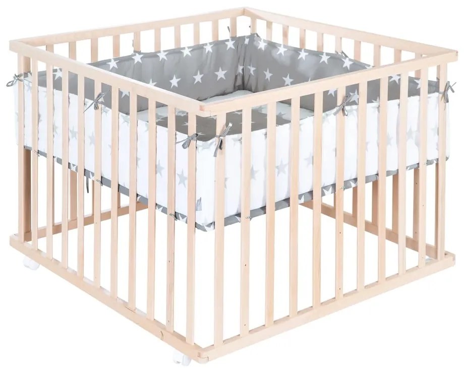 Țarc pentru copii în culoare naturală 100x100 cm – Roba