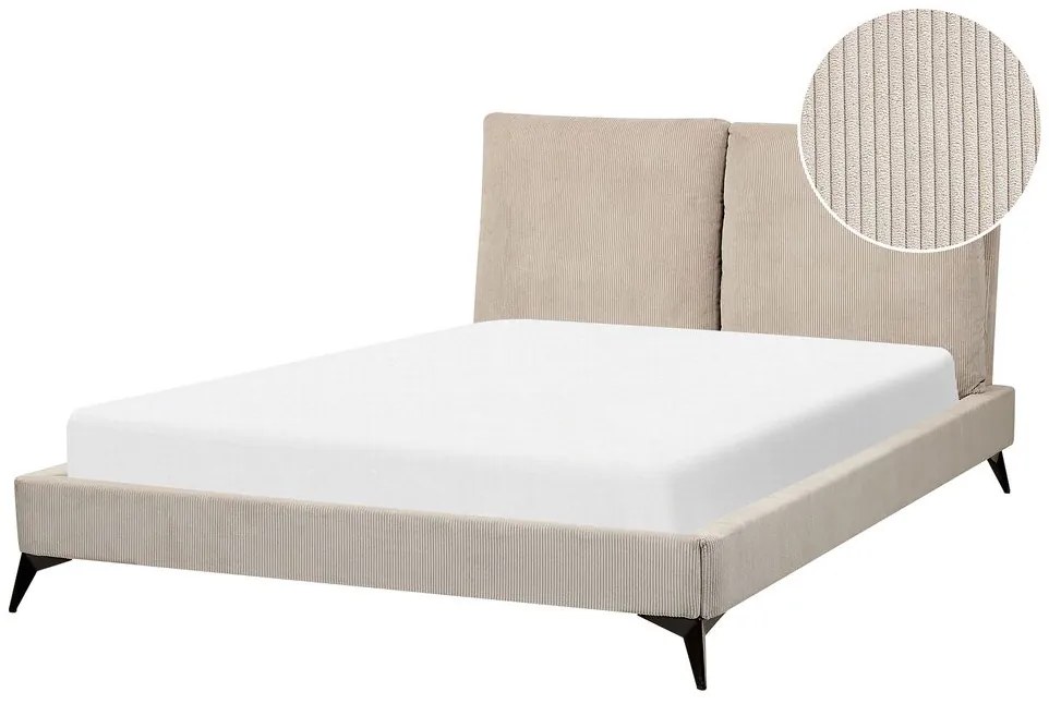 Pat matrimonial 140 cm Mellody (gri bej) (cu somieră). 1081351