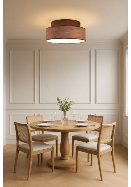 Plafonieră GRACE 1xE27/60W/230V maro/bej