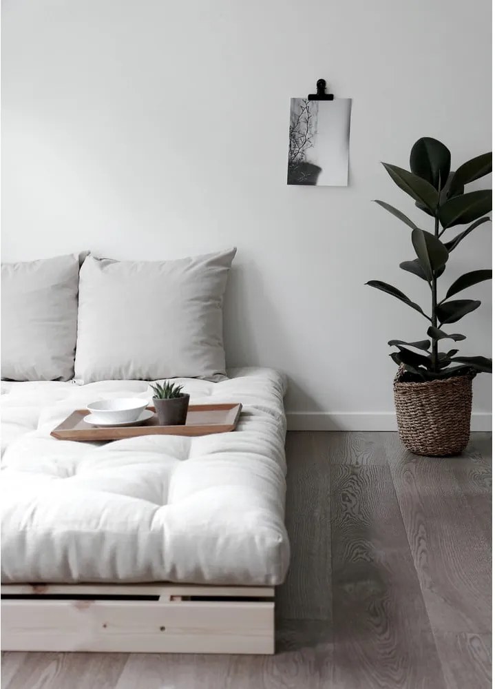 Canapea variabilă Karup Design Roots Raw/Forest Green