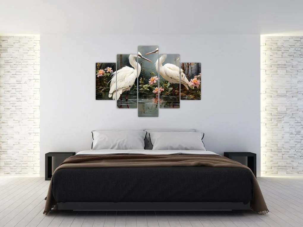 Tablou - Macarale albe (150x105 cm)