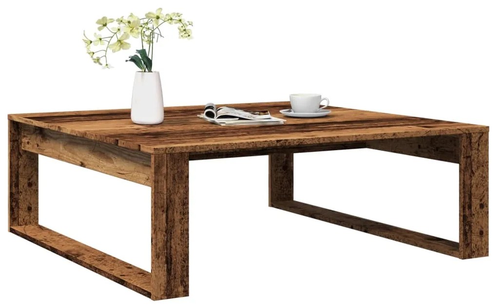 vidaXL Măsuță de cafea, lemn vechi, 100x100x35 cm, lemn prelucrat