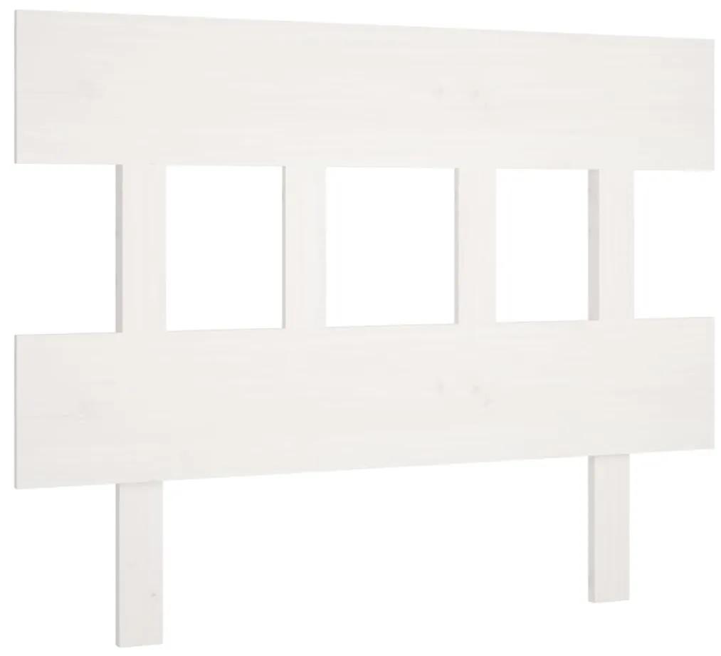 819096 vidaXL Tăblie de pat, alb, 78,5x3x81 cm, lemn masiv de pin