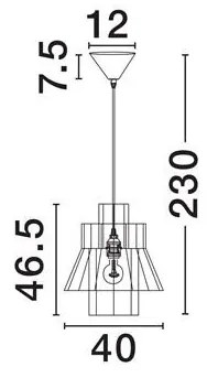Lustra/Pendul design decorativ, MANDE D 40cm