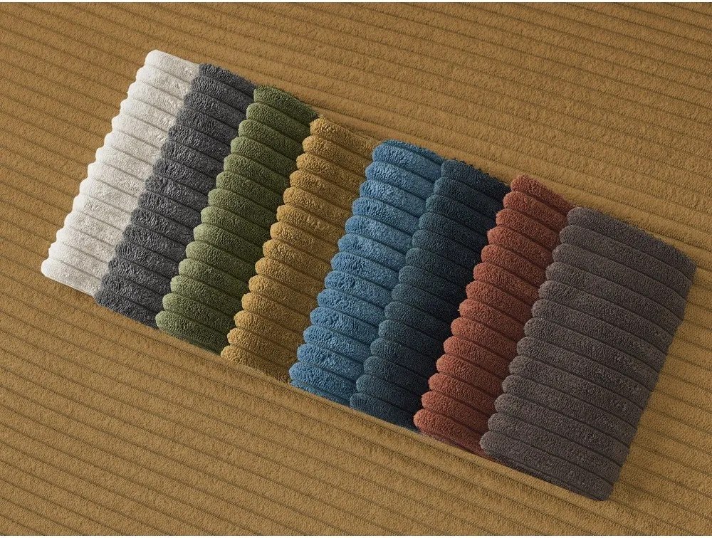 Fotoliu galben muștar cu tapițerie din catifea reiată Giorgia – Bobochic Paris