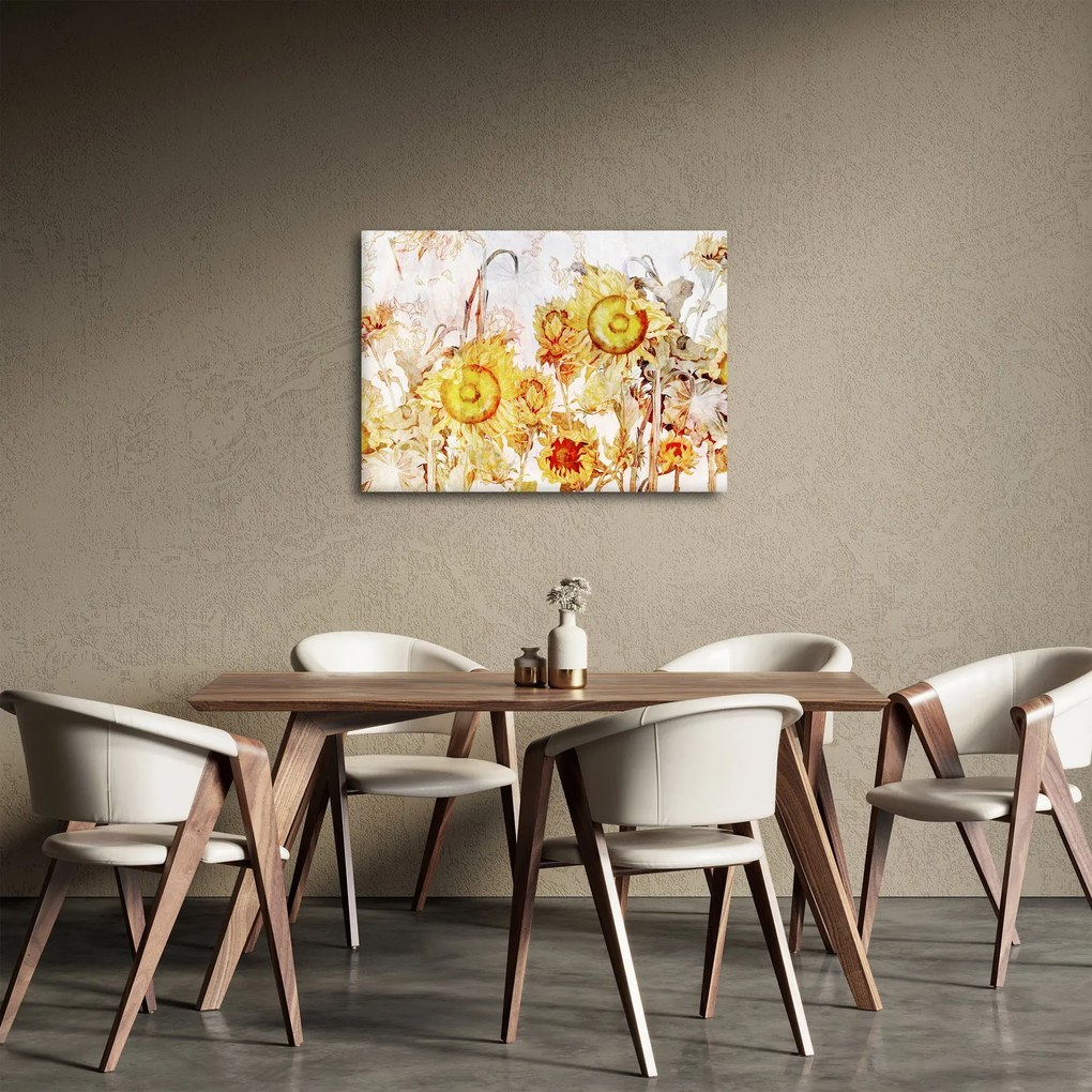 Tablou - Floarea-soarelui,pictură (70x50 cm)