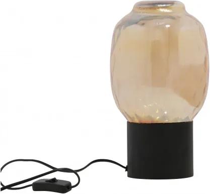 Lampa decorativa din fier/sticla Bubble aramie mica, un bec