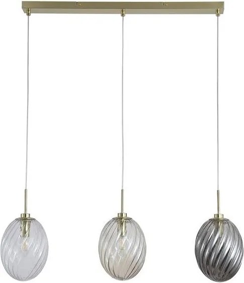 Lustra cu 3 pendule sticla colorata Whirl