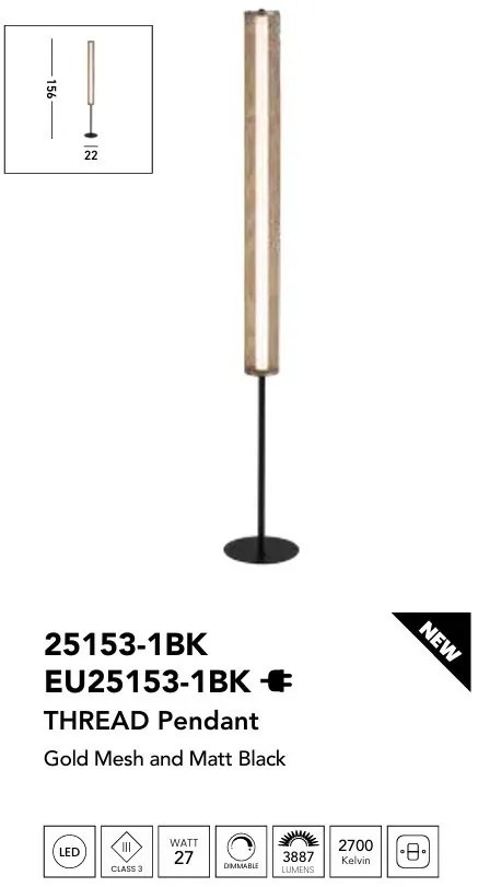 Lampadar, Lampa de podea moderna LED Thread