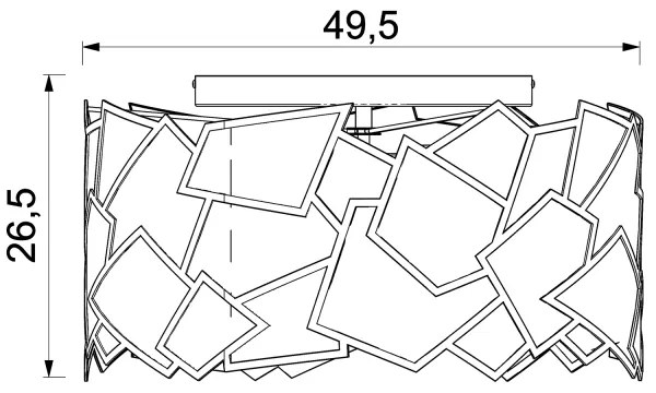 Plafonieră CAMO 3xE27/15W/230V negru