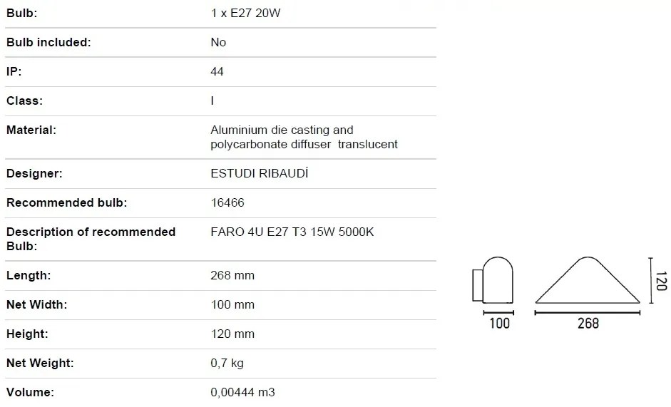 APLICA de perete exterior cu protectie IP44, BIRD neagra 75511