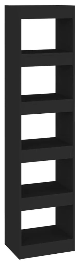 811629 vidaXL Bibliotecă/Separator cameră, negru, 40x30x166 cm