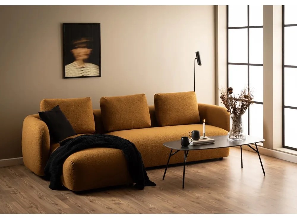 Măsuță de cafea neagră cu blat ceramic 60x120 cm Caracas – Actona