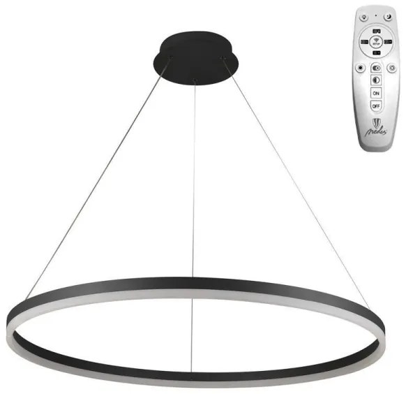 Brilagi - Lustră LED dimabilă pe cablu CIRCLE LED/55W/230V 3000-6500K negru + telecomandă