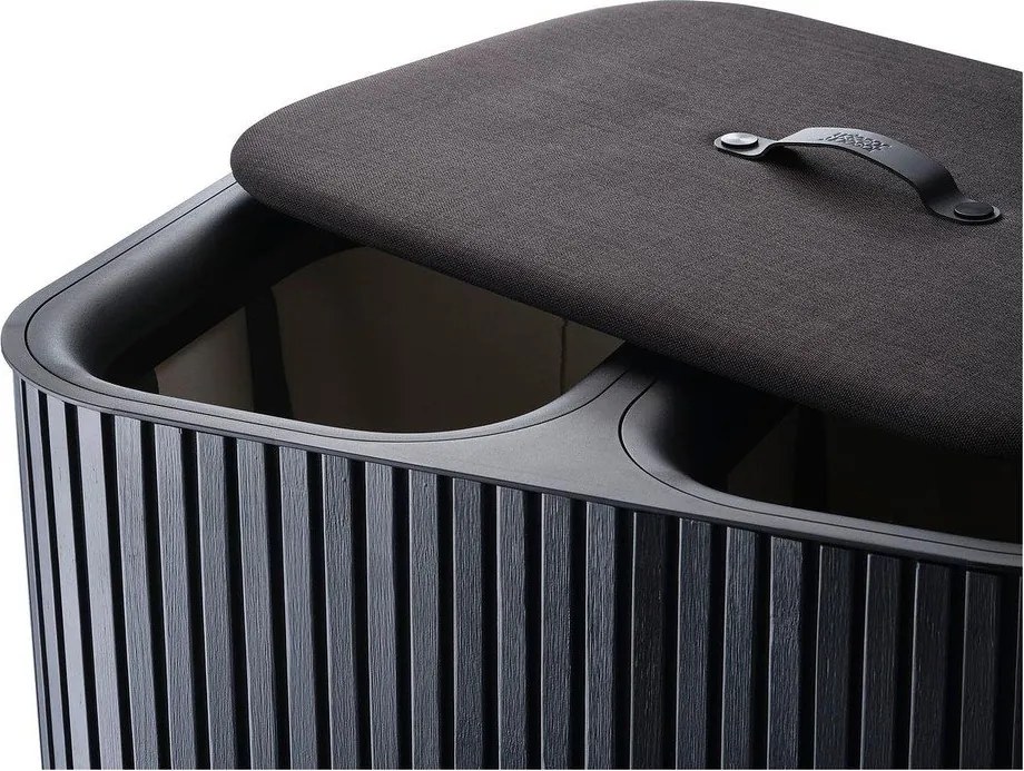 Coș de rufe negru 2x45 l din bambus Tota Luxe – Joseph Joseph