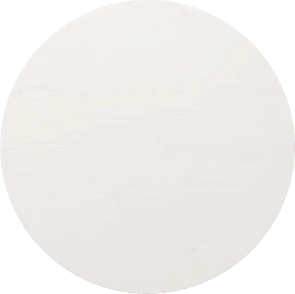 vidaXL Blat de masă rotund, alb, Ø90x3 cm, lemn masiv de pin