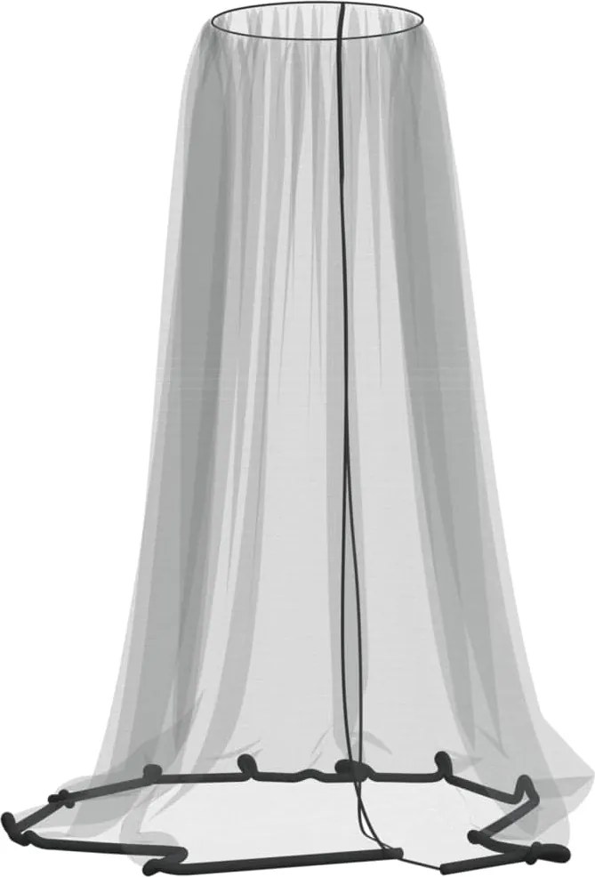 vidaXL Plasa de tantari pentru umbrela 220 ochiuri negru Φ300x230 cm