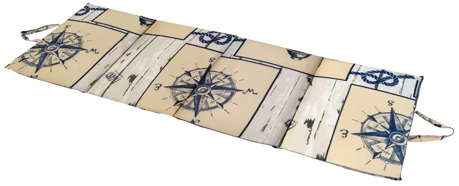 Sezlong de plaja MARINE 137x49 cm, bej