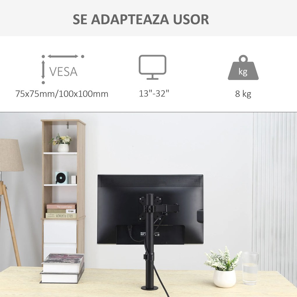 Vinsetto suport pentru monitor 13-32'', inclinare reglabila | AOSOM RO