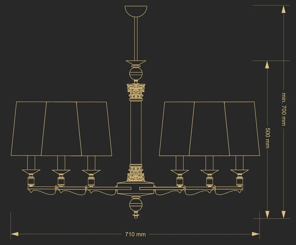 Candelabru 6 brate elegant design clasic MERANO