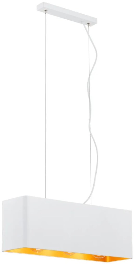 Lustra suspendata design elegant TENERYFA alb/auriu