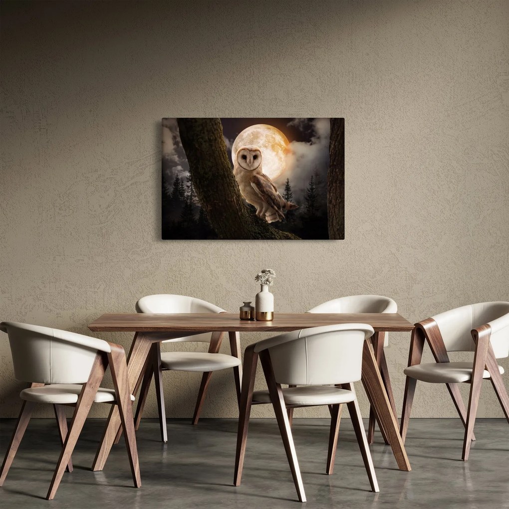 Tablou cu bufnița (90x60 cm)