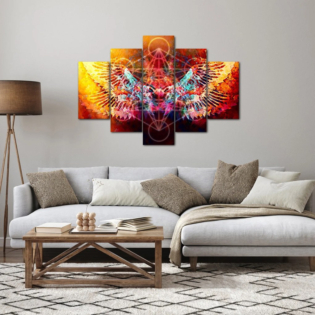Tablou - Merkaba cu aripi, abstracție (150x105 cm)