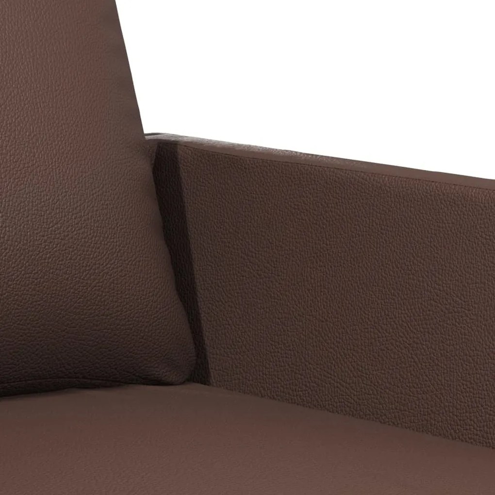 Canapea cu 3 locuri, maro, 180 cm, piele ecologica Maro, 200 x 77 x 80 cm