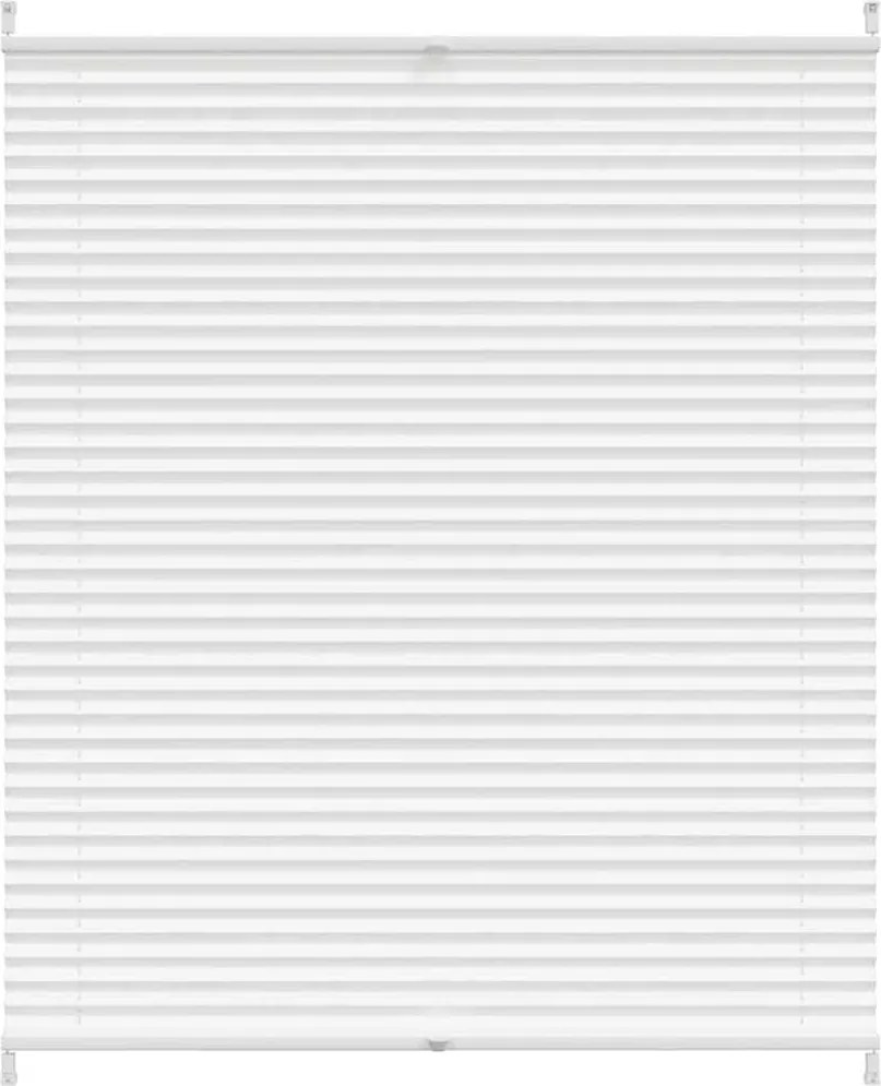 vidaXL Jaluzea plisse, alb, 100x125 cm, pliuri