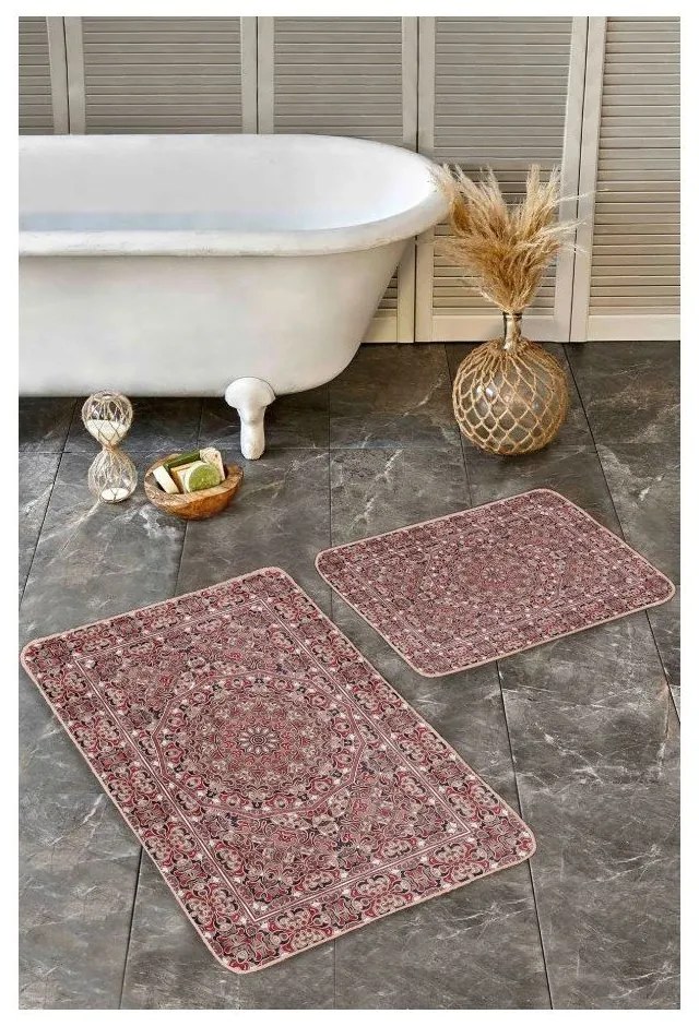 Covorașe de baie maro 2 buc. din catifea 60x100 cm – Mila Home