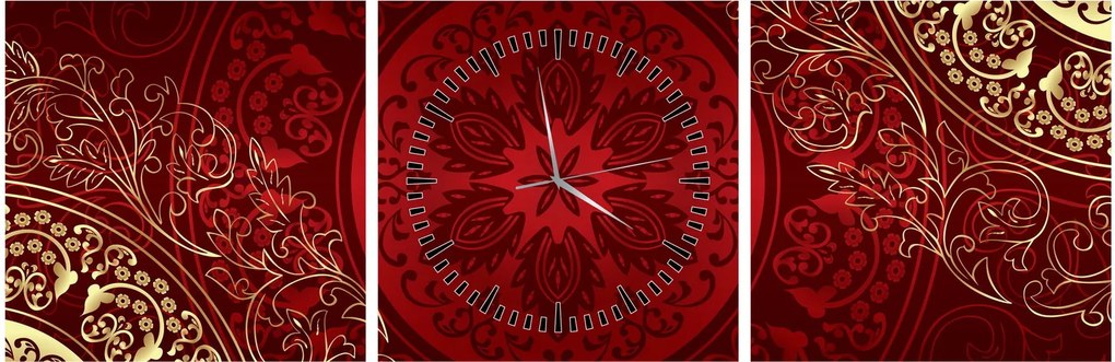 Tablou - Mandale aurii (cu ceas) (90x30 cm)