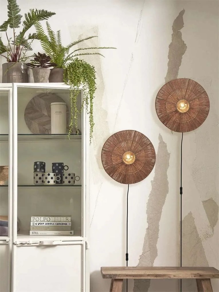 Aplica de perete eco din iuta Iguazu S disc 40cm, nat